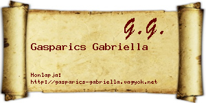 Gasparics Gabriella névjegykártya